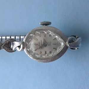 Vintage Jules Jurgensen 14k White Gold Margaret Mechanical Ladies Watch (73914)